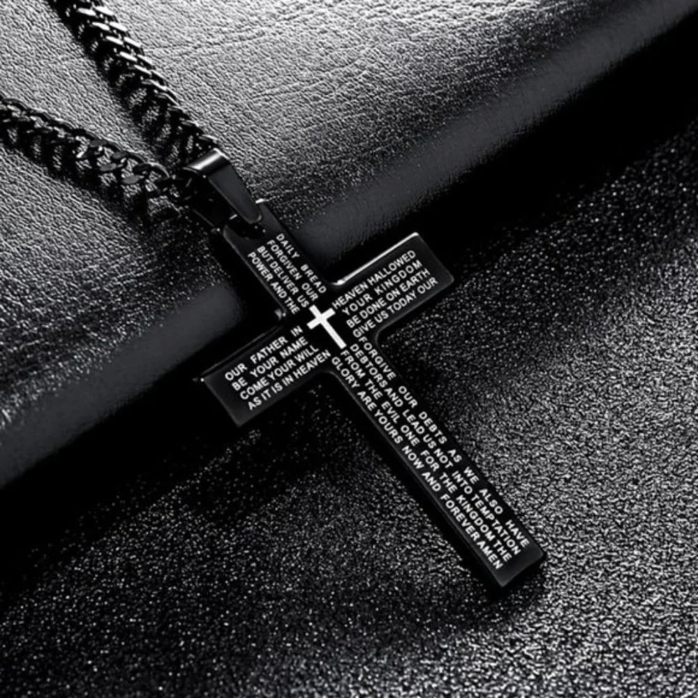 Stainless Steel Men’s cross necklace